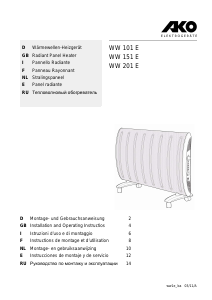 Manual de uso AKO WW 101 E Calefactor