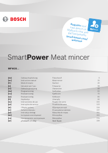 Manual Bosch MFW2510W SmartPower Picadora de carne