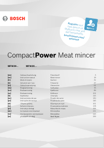 Käyttöohje Bosch MFW3910W CompactPower Lihamylly