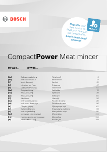 Посібник Bosch MFW3X18B CompactPower М'ясорубка