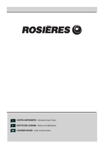 Manuale Rosières RDM 9000 LPN Cappa da cucina