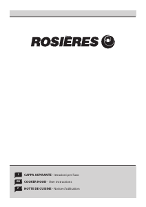 Manual Rosières RMB 9800 IN Cooker Hood