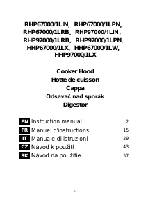 Návod Rosières RHP 97000/1 LPN Digestor