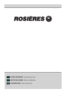 Mode d’emploi Rosières RBS 93680 IN Hotte aspirante