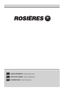 Mode d’emploi Rosières RHV 9800 IN Hotte aspirante
