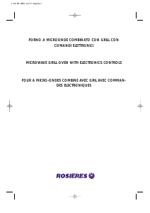 Manuale Rosières RSK 305 PN Microonde