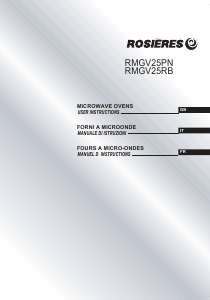 Manuale Rosières RMGV 25RB Microonde