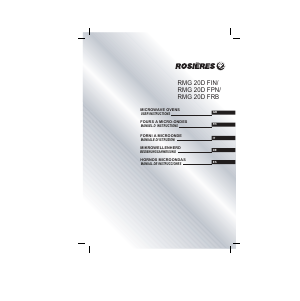 Manual Rosières RMG 20D FPN Microwave