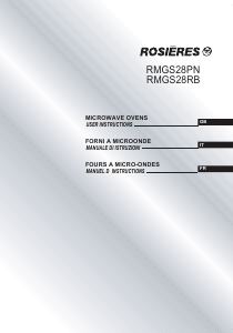 Manuale Rosières RMGS 28PN Microonde