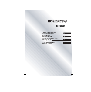 Manuale Rosières RMCS 550X Microonde
