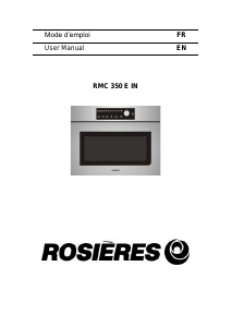 Manual Rosières RMC 350 EIN Microwave