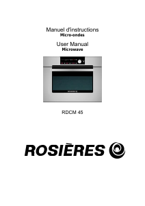 Manual Rosières RDCM 45 MIN Microwave