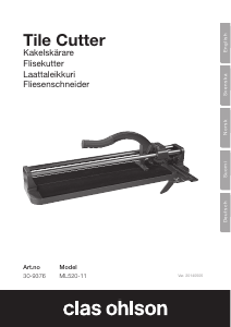 Bedienungsanleitung Clas Ohlson ML520-11 Fliesenschneidmaschine