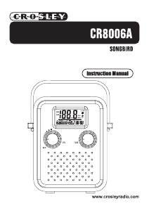 Mode d’emploi Crosley CR8006A Songbird Radio