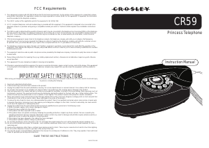 Manual Crosley CR59 Phone