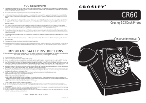 Manual Crosley CR60 Phone