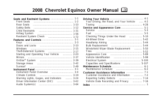 Manual Chevrolet Equinox (2008)