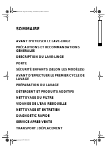 Mode d’emploi Whirlpool Sealine 1600 Lave-linge