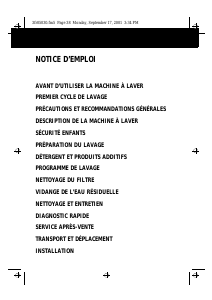 Mode d’emploi Whirlpool Grand Prix 1200 Lave-linge