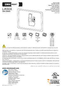 Mode d’emploi OmniMount LIFT30X Support mural