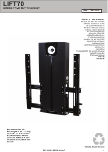 Kasutusjuhend OmniMount LIFT70 Seinakinnitus