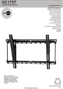 説明書 OmniMount OC175T ウォールマウント