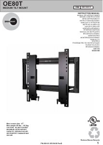 Bruksanvisning OmniMount OE80T Veggfeste