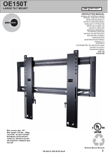 Handleiding OmniMount OE150T Muurbeugel