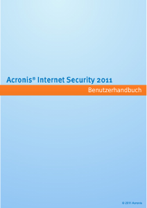 Bedienungsanleitung Acronis Internet Security 2011