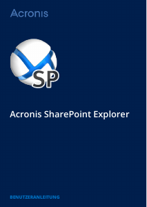 Bedienungsanleitung Acronis SharePoint Explorer