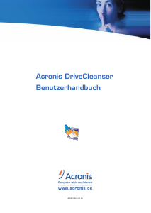 Bedienungsanleitung Acronis DriveCleanser