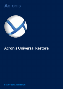 Bedienungsanleitung Acronis Universal Restore