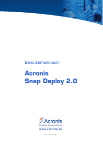 Bedienungsanleitung Acronis Snap Deploy 2