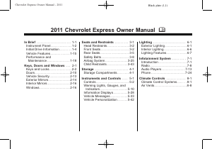 Manual Chevrolet Express (2011)