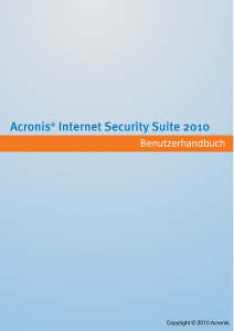 Bedienungsanleitung Acronis Internet Security Suite 2010