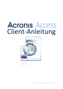 Bedienungsanleitung Acronis Access (Client)