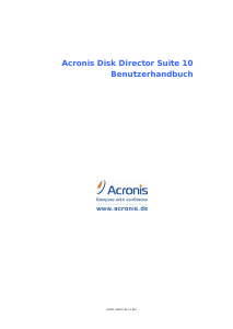 Bedienungsanleitung Acronis Disk Director Suite 10