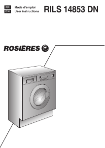 Handleiding Rosières RILS 14853 DN-S Was-droog combinatie