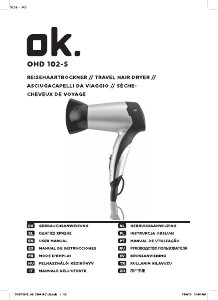 Manual OK OHD 102-S Secador de cabelo