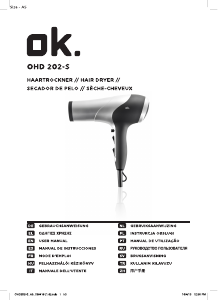 Manual OK OHD 202-S Secador de cabelo