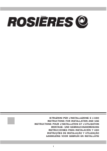 Manual de uso Rosières RHG 580 IN Campana extractora