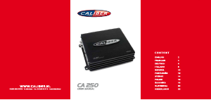 Manuale Caliber CA250 Amplificatore auto