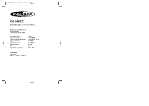 Manuale Caliber CA300BC Amplificatore auto