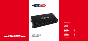 Manuale Caliber CA450 Amplificatore auto