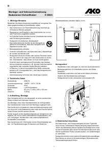 Mode d’emploi AKO H 260/4 Chauffage