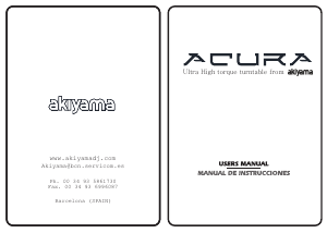 Manual Akiyama Acura Turntable