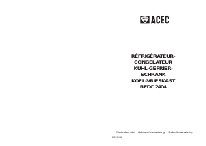 Handleiding Acec RFDC2404 Koel-vries combinatie
