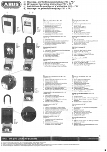 Manual Abus 787 Safe