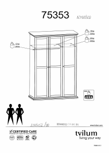 Hướng dẫn sử dụng Leen Bakker Fleur (201x139x61) Tủ quần áo