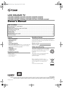 Bruksanvisning Funai LCD-A3206 LCD TV